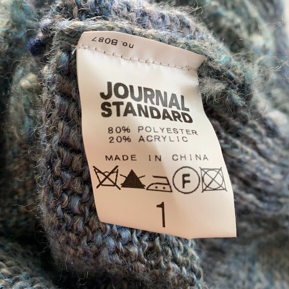 Journal Standard blue/grey shawl collar cardigan - Picture 8 of 11